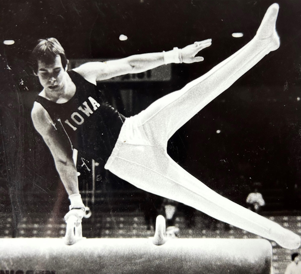 Brett Garland, gymnast at Iowa