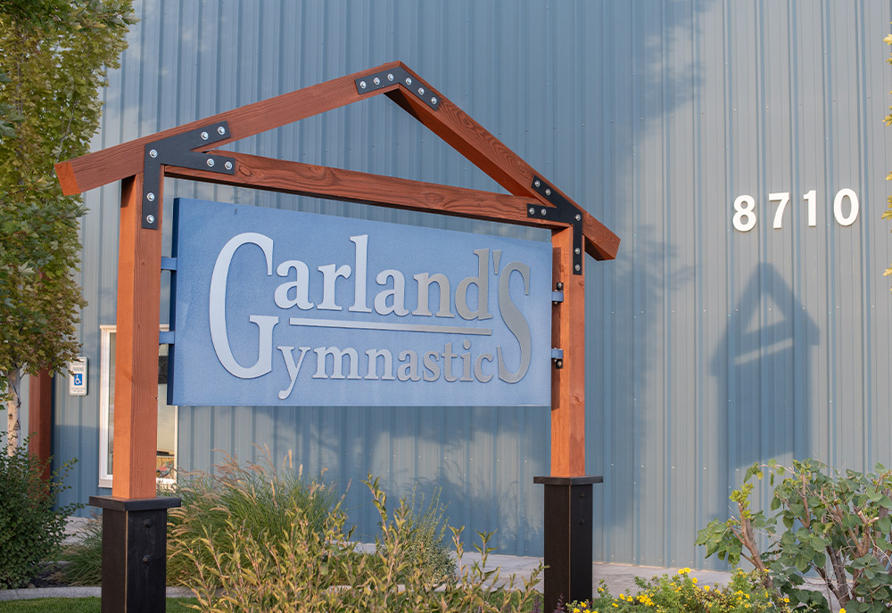 Garland's Gymnastics sign